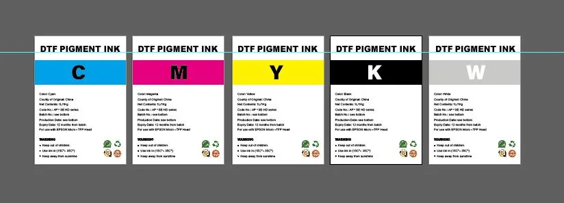 Fireleaf Eco-friendly Printing Ink CMYK+W 1000ml INK for DTF printer