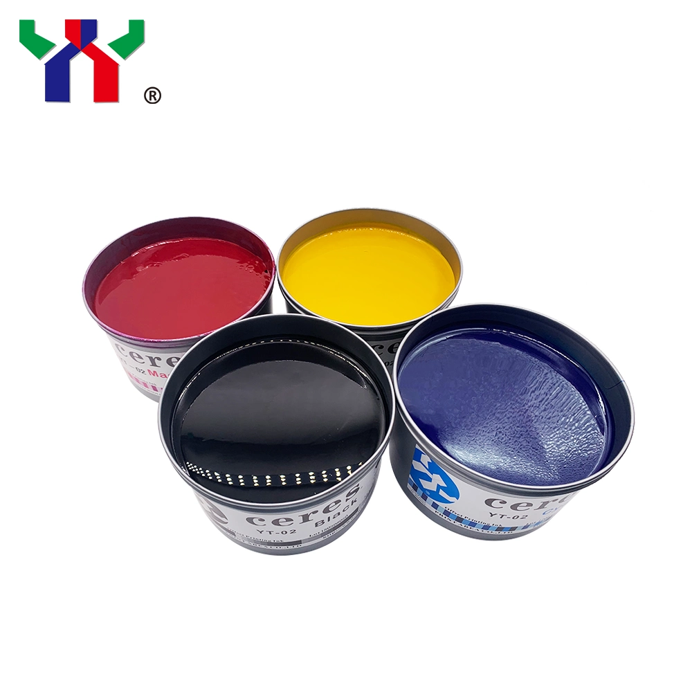 High Gloss Ceres Eco-Friendly Soy Bean Ink for Offset Printing Machine, Color Cyan, 1kg/Can