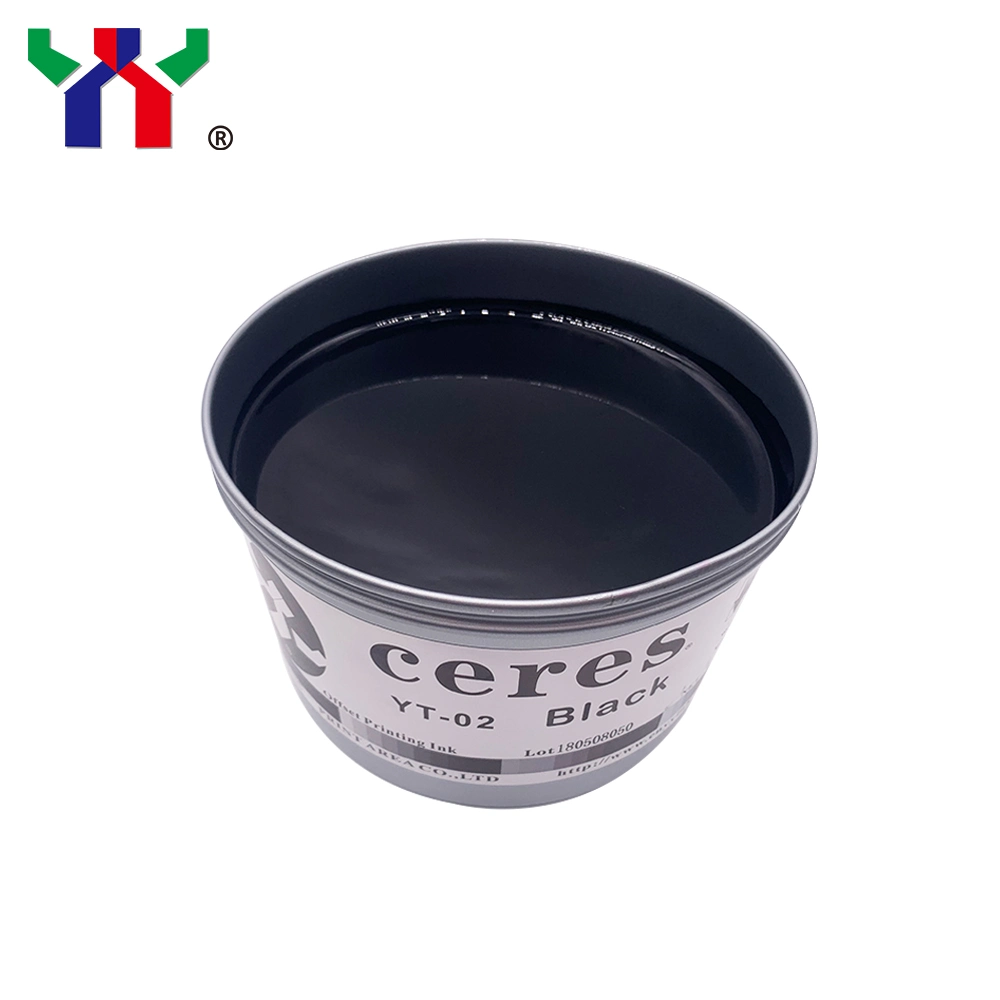 High Gloss Ceres Eco-Friendly Soy Bean Ink for Offset Printing Machine, Color Black, 1kg/Can