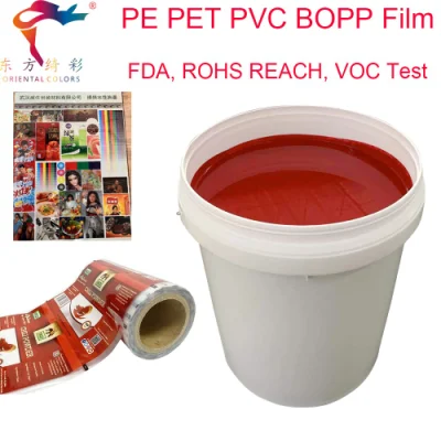 BOPP Pet Shrink Film Surface Gravure Printing Water Based Printing Ink
